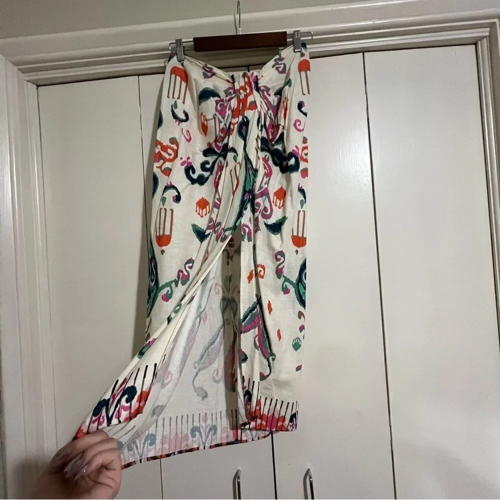 Zara Colorful Patterned Wrap Skirt